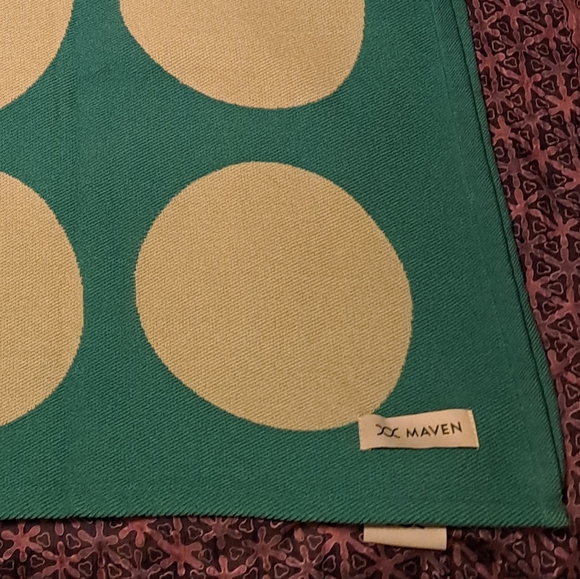 Maven mod double sided throw blanket - teal/aqua - Picture 2 of 7